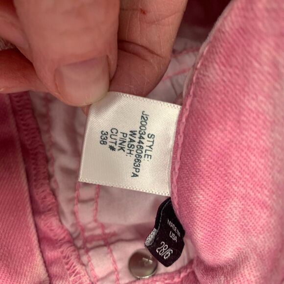 Veronica Beard Women's Kate Skinny Acid Wash Pink High Rise Jeans Barbiecore 28 - Picture 6 of 11